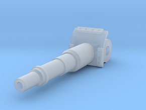Short 120mm Cannon in Clear Ultra Fine Detail Plastic