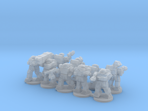 Warplated Squad with 10mm wide bases in Clear Ultra Fine Detail Plastic