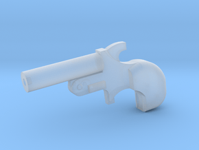 Miniature Derringer Handgun - 10cm in Clear Ultra Fine Detail Plastic