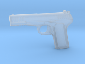 1:3 Miniature Tokarev Pistol in Clear Ultra Fine Detail Plastic