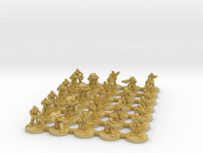 Female Power Armoured Troopers (6mm) in Tan Fine Detail Plastic
