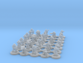 Female Power Armoured Troopers (6mm) in Clear Ultra Fine Detail Plastic