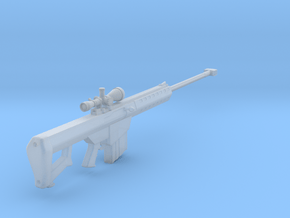 1:6 Miniature Barrett M82A1 Sniper Rifle in Clear Ultra Fine Detail Plastic