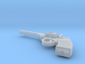 1:3 Miniature Webley Revolver in Clear Ultra Fine Detail Plastic