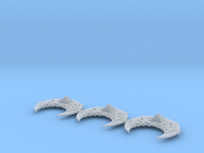 Sickle Frigates (3) in Clear Ultra Fine Detail Plastic