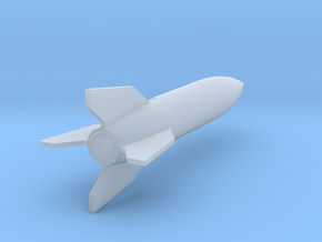 1:100 German Single Stage Ballistic V2 Rocket in Clear Ultra Fine Detail Plastic
