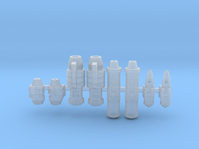Space Ship Engines 1/270 1/285 in Clear Ultra Fine Detail Plastic