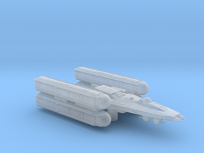 4 Wing Gunship in Clear Ultra Fine Detail Plastic