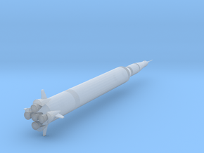 1:600 Minaiture NASA Saturn V Rocket in Clear Ultra Fine Detail Plastic