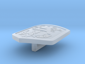 Miniature Wind Maker Hylian Shield - 3cm in Clear Ultra Fine Detail Plastic