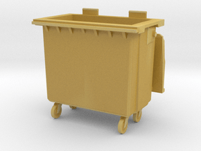 Trash bin with wheels 01.1:43 Scale  in Tan Fine Detail Plastic