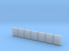 HO scale(1:87) PostBoxes Version 02 in Clear Ultra Fine Detail Plastic