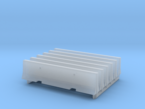 Concrete Barricade 01. Scale HO (1:87)  in Clear Ultra Fine Detail Plastic