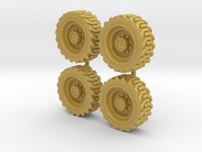 Tractor wheels  01.  Ø15mm  in Tan Fine Detail Plastic