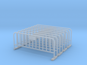 Barrier 01 (portable fence). O Scale (1:48) in Clear Ultra Fine Detail Plastic