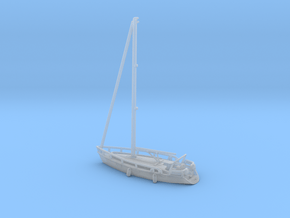 Sailboat 01.Z Scale (1:220) in Clear Ultra Fine Detail Plastic