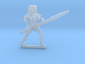 Lois with spear in Clear Ultra Fine Detail Plastic