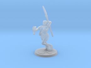 Barbarian Katie Pose 2 in Clear Ultra Fine Detail Plastic