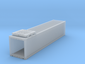 40' Container.HO Scale (1:87) in Clear Ultra Fine Detail Plastic