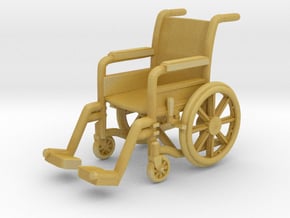 Wheelchair 01. HO Scale (1:87) in Tan Fine Detail Plastic