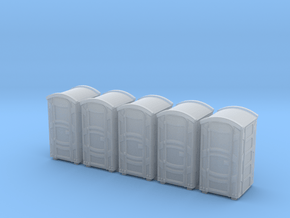 Portable Toilet 01. HO Scale (1:87) in Clear Ultra Fine Detail Plastic