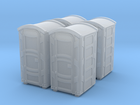 Portable Toilet 01. Z Scale (1:220) in Clear Ultra Fine Detail Plastic
