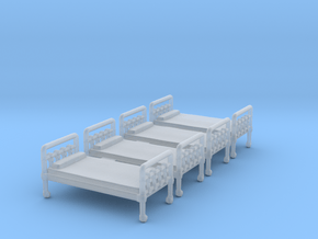 Bed 01. N Scale (1:160) in Clear Ultra Fine Detail Plastic
