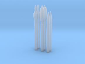 1:6 Miniature R4M Missiles - Normal in Clear Ultra Fine Detail Plastic