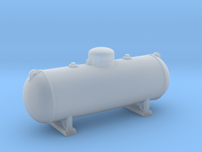 Propane tank 500 gallon. HO Scale (1:87) in Clear Ultra Fine Detail Plastic