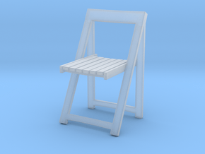 Folding wooden chair 05. 1:24 Scale in Clear Ultra Fine Detail Plastic
