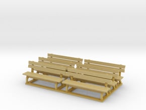 Park bench 01. HO Scale (1:87) in Tan Fine Detail Plastic