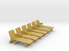 Deck Chair 01. HO Scale (1:87) in Tan Fine Detail Plastic