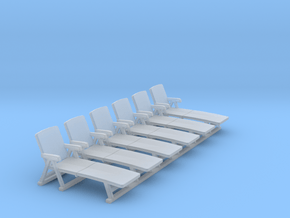 Deck Chair 01. HO Scale (1:87) in Clear Ultra Fine Detail Plastic