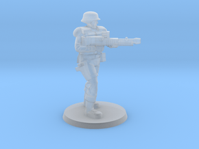 PDF Trooper with Light Machine Gun in Clear Ultra Fine Detail Plastic