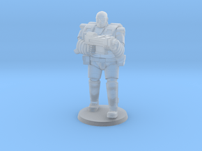 Super Soldier in Heavy Armor in Clear Ultra Fine Detail Plastic