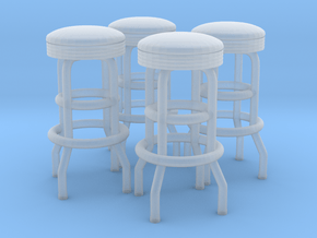50's soda fountain bar stool 02. 1:22 Scale in Clear Ultra Fine Detail Plastic