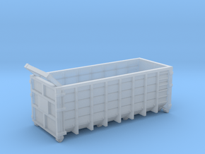 Steel Waste Container 01. HO scale (1:87) in Clear Ultra Fine Detail Plastic