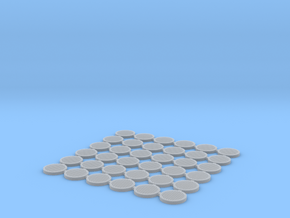 Manhole covers 01. HO Scale (1:87) in Clear Ultra Fine Detail Plastic