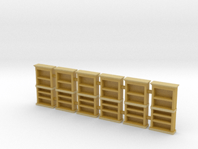 Bookcase 01. HO Scale (1:87) in Tan Fine Detail Plastic