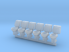Toilet 01. HO Scale (1:87) in Clear Ultra Fine Detail Plastic
