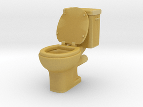 Toilet 01. 1:24 Scale in Tan Fine Detail Plastic