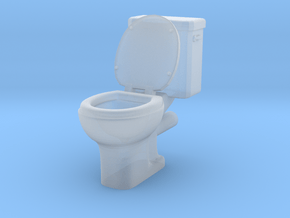 Toilet 01. 1:24 Scale in Clear Ultra Fine Detail Plastic