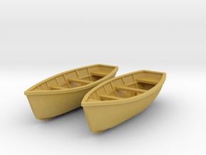 Wooden boat. HO Scale (1/87) in Tan Fine Detail Plastic