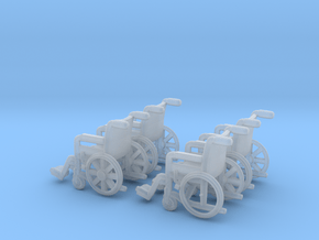 Wheelchair 01.  TT Scale (1:120) in Clear Ultra Fine Detail Plastic