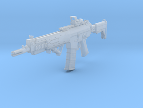 1/10th AK5Cgun with sight and angled grip in Clear Ultra Fine Detail Plastic