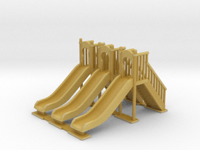 Playground slide 01. HO Scale (1:87) in Tan Fine Detail Plastic