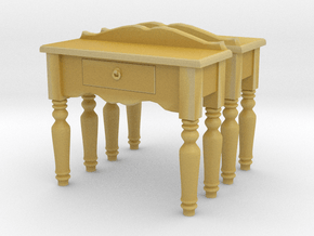 Hall side table 01. O Scale (1:48) in Tan Fine Detail Plastic