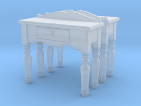 Hall side table 01. O Scale (1:48) in Clear Ultra Fine Detail Plastic
