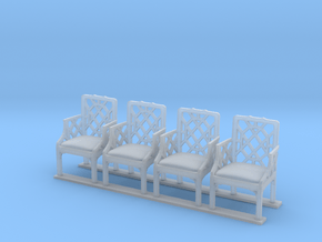 Armchair 01. O Scale (1:43) in Clear Ultra Fine Detail Plastic