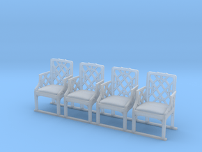 ArmChair 01. 1:24 Scale in Clear Ultra Fine Detail Plastic